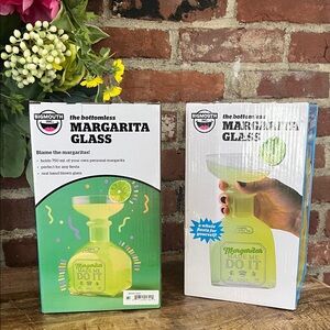 Lime Green Bottomless Margarita Glass - Novelty Drinkware